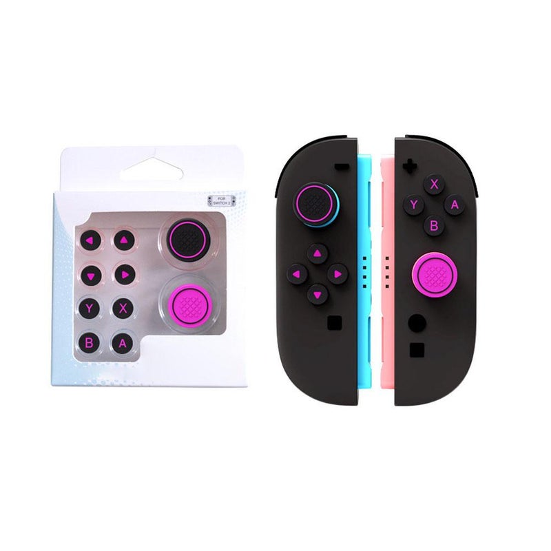 Silicone button caps for Switch 2, directional silicone colored button stickers for NS2, button stickers for Joy-Con controllers and joysticks.